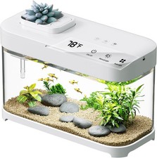 Smart Fish Tank 3 Gallon Aquarium Starter Kit W/ Temperature Monitor Hidden