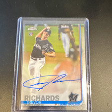 2019 Topps Chrome Trevor Richards Rookie Autograph Miami Marlins Card #RA-TR. rookie card picture