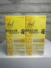 PET Bach Rescue  remedy,  0.7 fl. oz (20 ml) EACH bottle, for PET,   2 pack