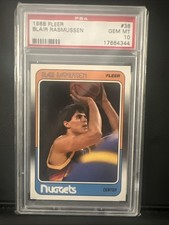 1988-89 Fleer - Blair Rasmussen #36 (RC) PSA 10