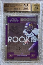 2008 PLAYOFF CONTENDERS COLLEGE TICKET AUTO SP/25 CHRIS JOHNSON RC BGS 9.5/10