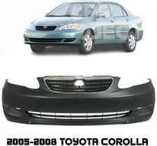 Front Bumper Cover Primed & Grille Assembly For 2005-2008 Toyota Corolla