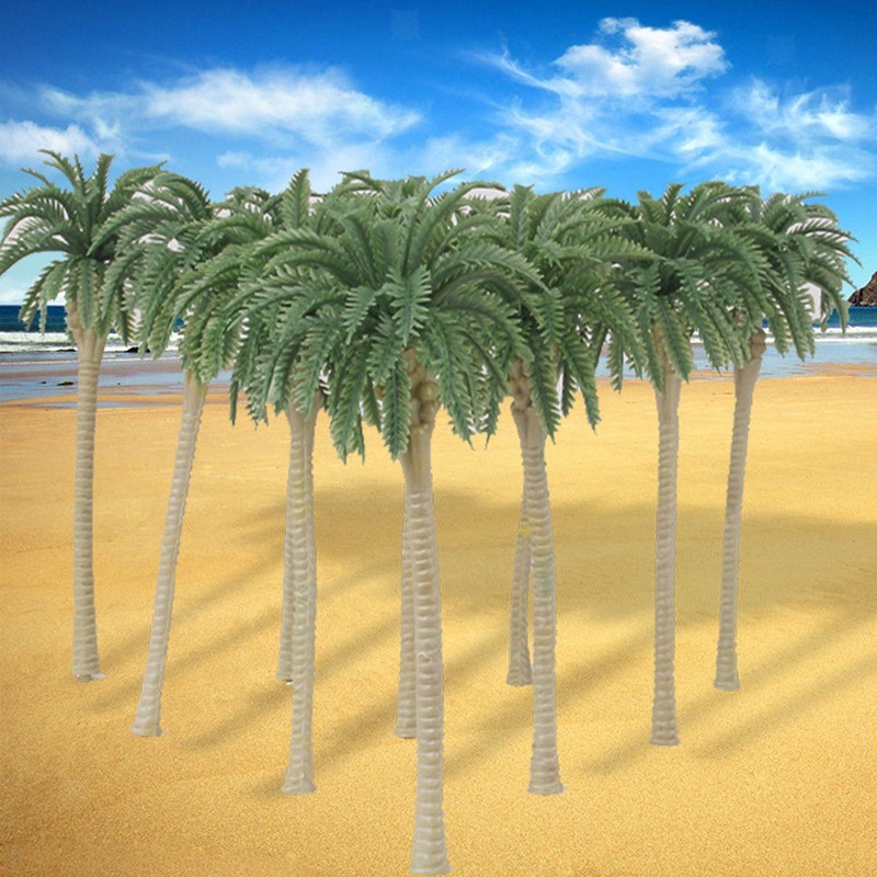 Mini Model Trees Miniature Decoration Coconut Palm DIY 1:150 7CM Useful