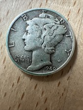 US Mercury Dime von 1940, 900er Silber, Sehr Schön Erhalten
