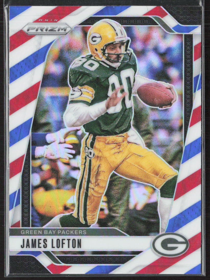 2024 Panini Prizm #109 James Lofton Red White and Blue Green Bay Packers (FB)