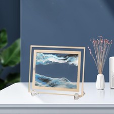 Moving Dynamic Art Sand Picture Sand Picture Display Ornaments for Desktop Blue
