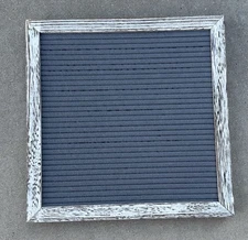 Double Sided Felt Letter Board with Letters10x10 Rustic Wood Frame Message