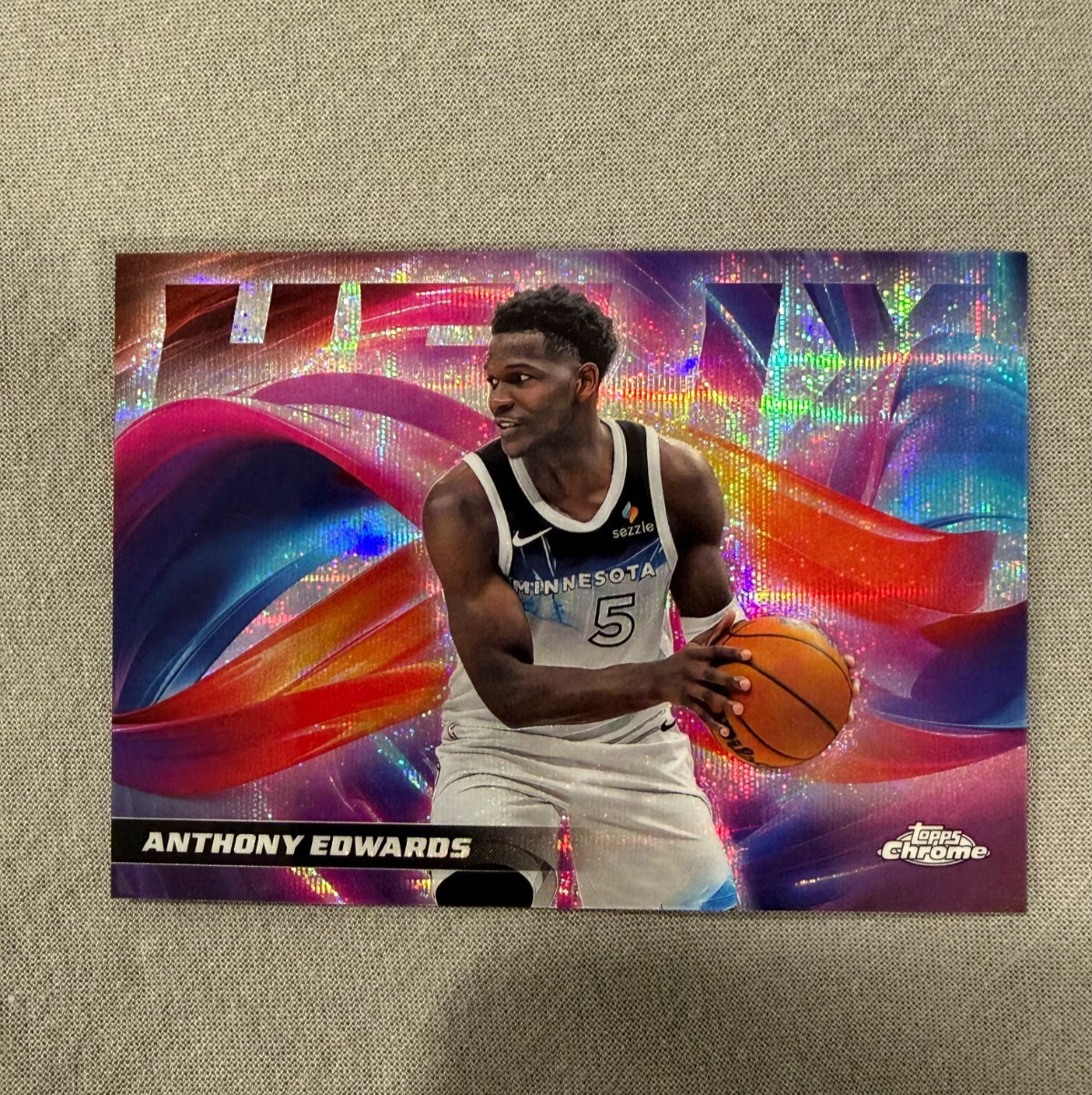 2025-26 Topps Chrome Anthony Edwards Helix SSP #H-2 Timberwolves