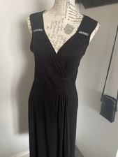 Black GEORGE Diamante Evening Dress Size 12 Stretch Ladies Party Xmas  Women's