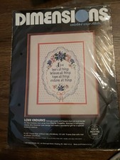Dimensions Counted Cross Stitch "Love Endures"  3581 OPENED