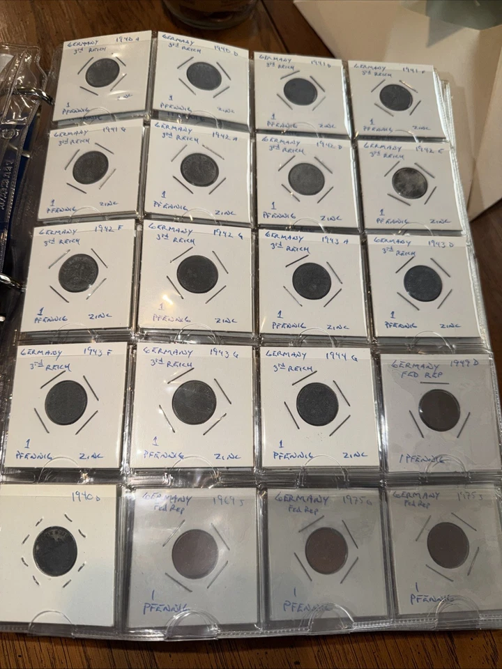 (299) Monedas alemanas de colección - en volteretas - 1874-1991, Pfennings, marcas Foto 3 de 4