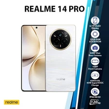 Realme 14 Pro 5G Android Cell Phone (12GB+512GB/WHITE/Dual SIM/Global Ver. )