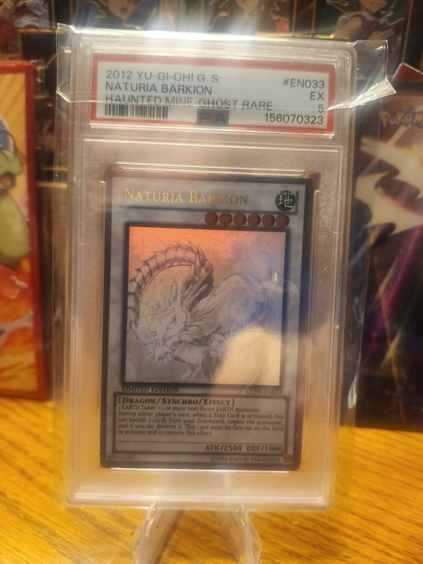 YuGiOh! PSA 5 Ghost Gold Rare Naturia Barkion GLD5-EN033 Haunted Mine