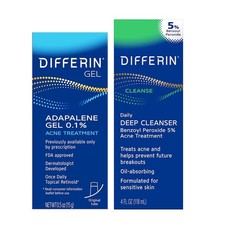 Differin Acne Skin Care Kit, Differin Gel Retinoid Acne Treatment for Face wi...