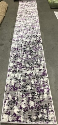 GREY PURPL 2'-0'' x 14'-0'' Binding Stain Rug Reduced Price 1172682568 SKY193R-214