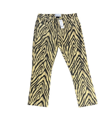 NWT $228 Current/Elliot Ruby Crop Natural Zebra Jeans