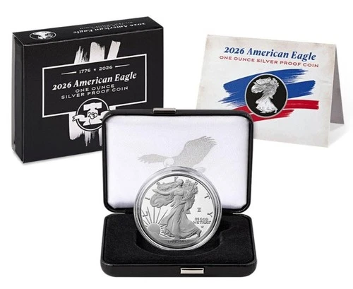 1776-2026 W Proof 1 Oz American Silver Eagle 250th Privy US MINT SEALED BOX