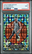2020-21 Panini Mosaic Stained Glass Kevin Durant #3 PSA 9 Mint Brooklyn Nets 🔥