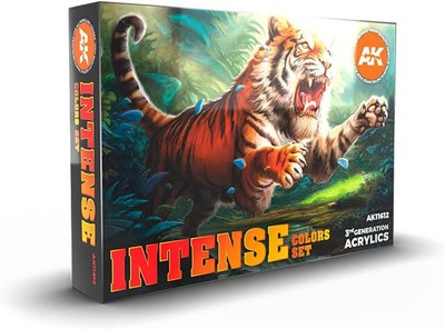 AK Interactive 3rd Gen Acrylics AK11612 Intense Colors Set