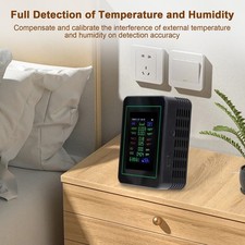 1-12-in-1 Air Quality Monitor With Color Screen For Home Indoor Air Quality VOYU