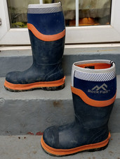black & orange ROCKFALL Silt wellingtons wellies size 8UK safety steel toe cap