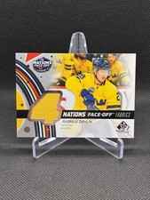 2025-26 SP Game Used Rasmus Dahlin 4 Nations Face-Off Fabrics Jersey Card 