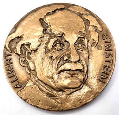 Albert Einstein 50th Anniversary Theory of Relativity Commemorative Medal Bronze