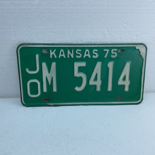 1975 Kansas License Plate Tag# JO M 5414 Johnson County