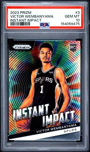 Victor Wembanyama 2023 Panini Prizm Instant Impact #3 Rookie RC PSA 10