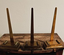 RESTORATION HARDWARE Christmas Stocking Holders Set Of 3 Brass Patina