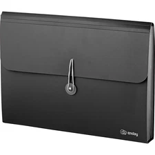 Accordion File Organizer Black, 7 Pocket Expanding File and Cover Folder with...