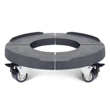 Trash Can Dolly Adjustable 15-19 Inch Round Dolly with Wheels Heavy Duty Tras...