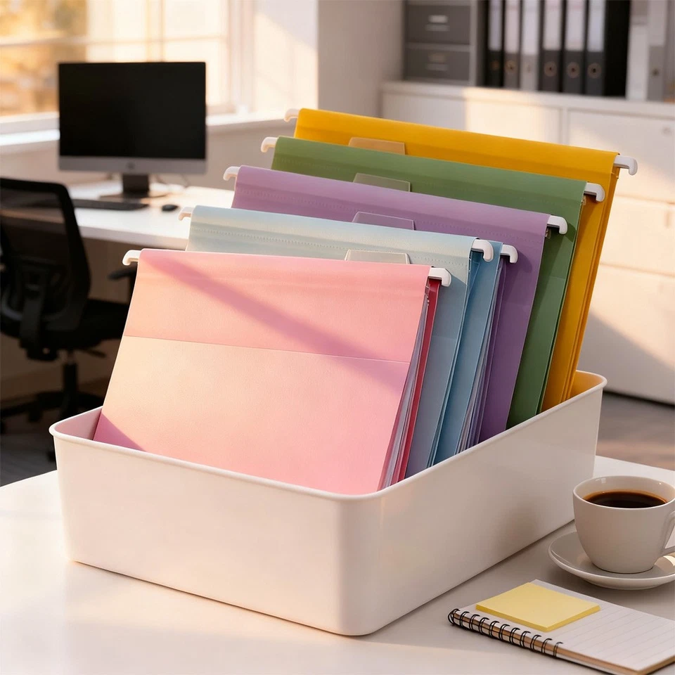 10PCS Eco Friendly Hanging File Folders Durable Organizer Sustainable Storage - Image 4 of 4