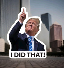 I did that  Trump 15 pack gas station stickers 2x2inch