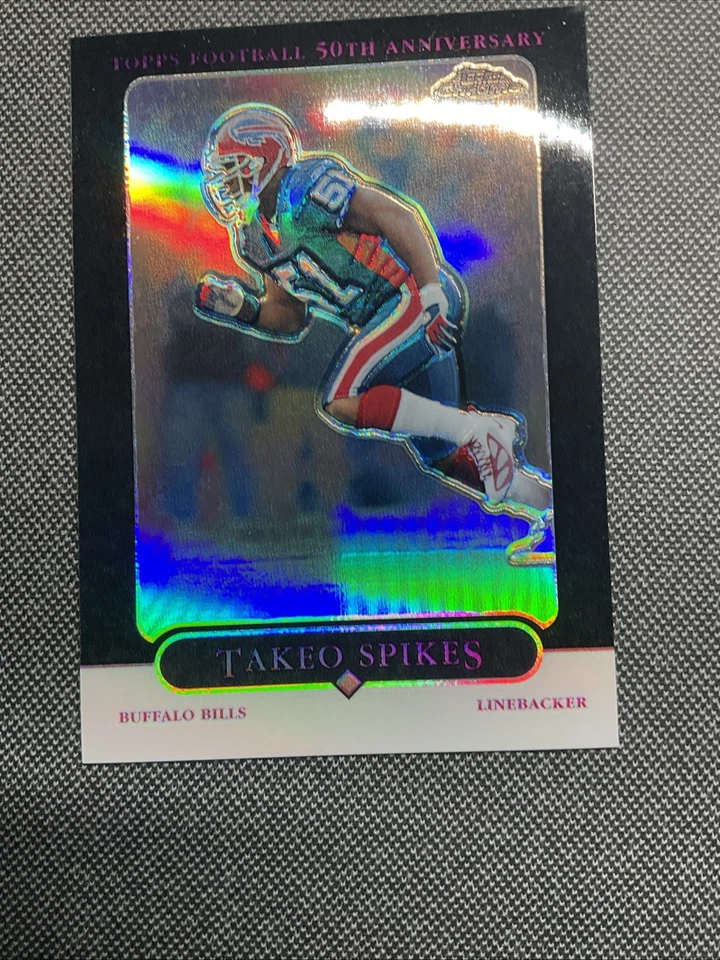 2005 Topps Chrome Takeo Spikes /100 Black Refractor Buffalo Bills #123 - Image 3 of 4