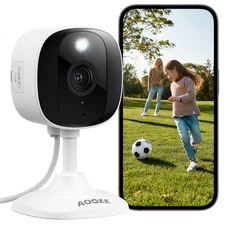 AOQEE 2K Out/Indoor WiFi Security Camera System Smart Home Color Night Vision