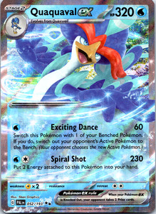 Quaquaval ex 052/193 Paldea Evolved Double Rare Holo