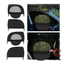 4PCS 2026 Zipper Car Window Shades for Side Window  Breathable Mesh