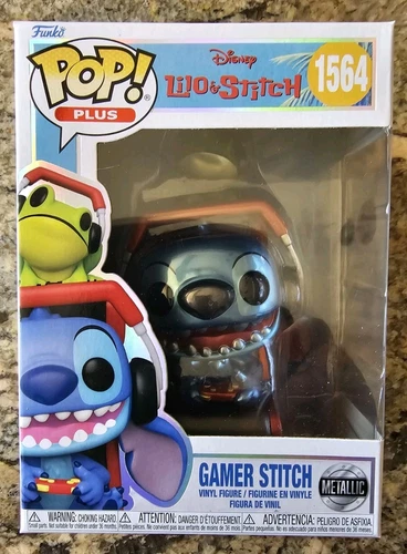 Funko Pop! Plus Disney: Lilo & Stitch – Gamer Stitch (Metallic) #1564