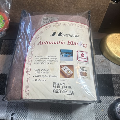 #ad Vtg Northern Electric Auto TWIN Blanket 60quot;x84 Single Control Brown New 1986 $71.99