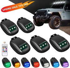 5pcs Solar Powered Cab Light Led Wireless Cab Roof Lights Amber For Pickup Truck