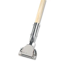 Boardwalk BWK1490 Clip-on Dust Mop Handle, Lacquered Wood, Swivel Head, 1" Dia.