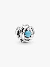 NEW Pandora December Turquoise Birthstone Eternity Charm 790065C11 FREE SHIPPING
