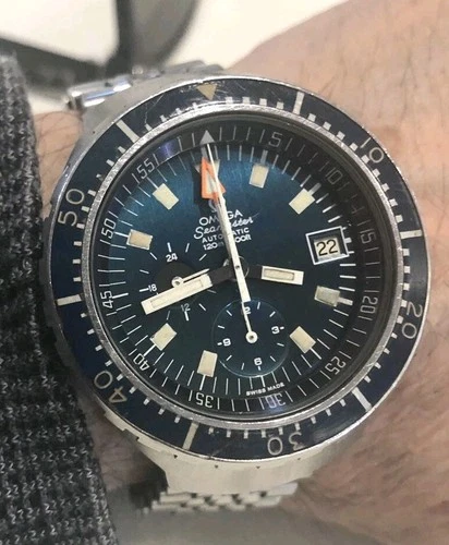 70s Omega Seamaster BIG BLUE Chronograph 120m   Ref. 176.004