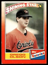 1990 Topps Bazooka Shining Stars Gregg Olson #11 Baltimore Orioles