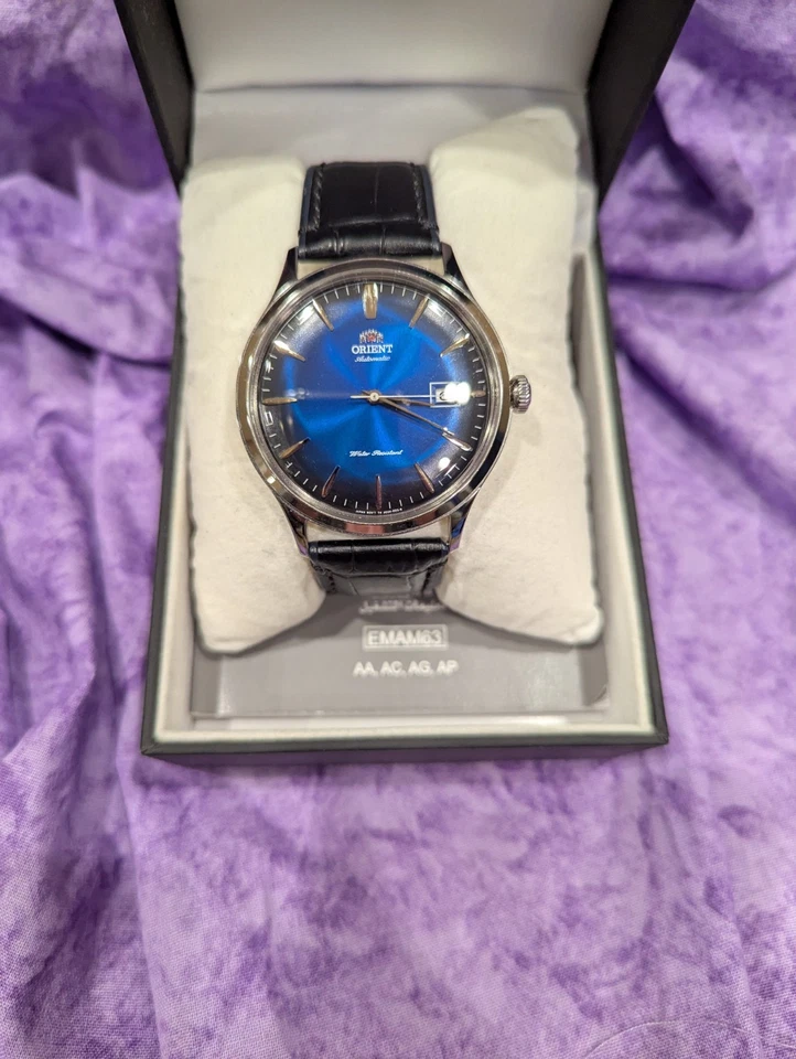Orient Bambino Blue Automatic Watch  Great Condition Sexy Dial Free Shipping - Image 2 of 4