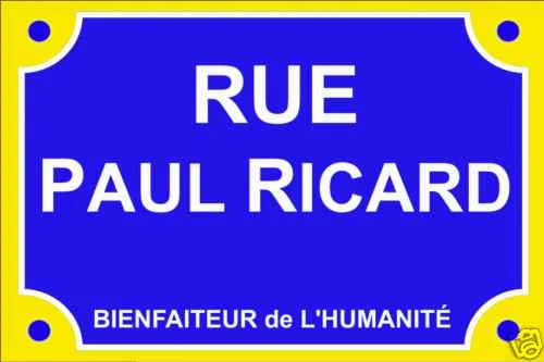 PLAQUE de RUE Paul RICARD PASTIS CASANIS en ALU 20X30cm