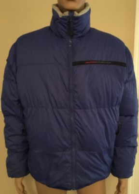 VTG Nautica Competition Duck Down Jacket Blue Ski Snowboard Outdoor Men s Medium