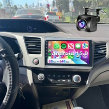 64GB CarPlay For Honda Civic 2012-2015 Car Radio Stereo Android 15 GPS + Camera