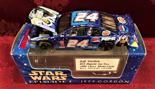 Jeff Gordon #24 Dupont Star Wars 1999 RCCA 1/24 Elite & 1/64 HO Car Diecast SET - Picture 10 of 12